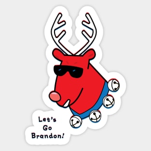Let's Go Brandon Reindeer Sticker